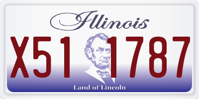 IL license plate X511787