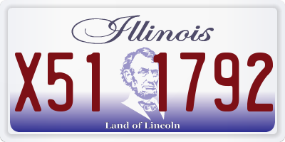 IL license plate X511792