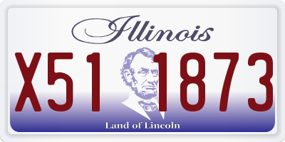 IL license plate X511873