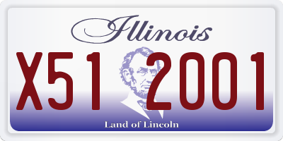IL license plate X512001