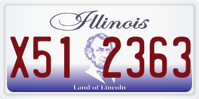 IL license plate X512363