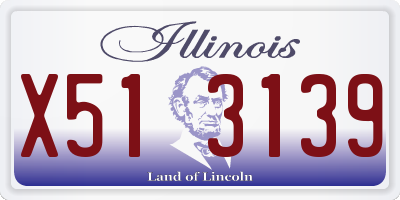 IL license plate X513139