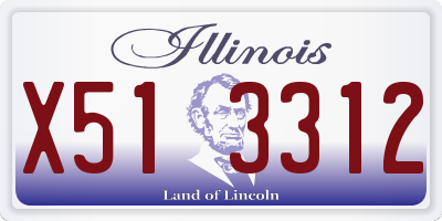 IL license plate X513312