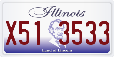 IL license plate X513533