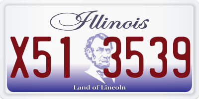 IL license plate X513539