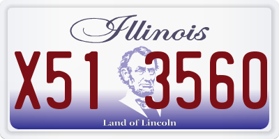 IL license plate X513560