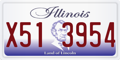 IL license plate X513954