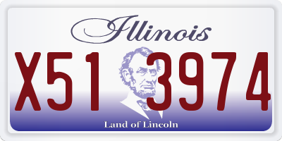 IL license plate X513974