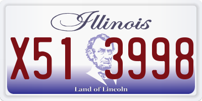 IL license plate X513998