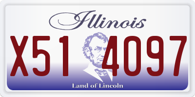 IL license plate X514097