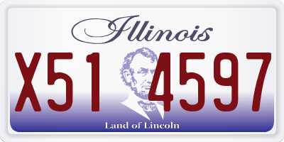 IL license plate X514597