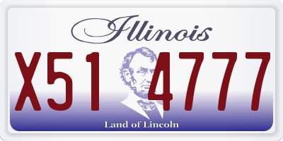 IL license plate X514777