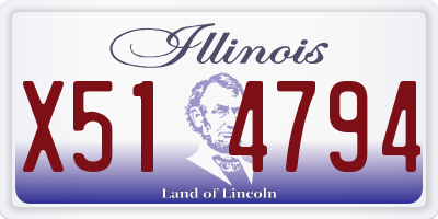 IL license plate X514794