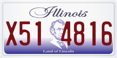 IL license plate X514816