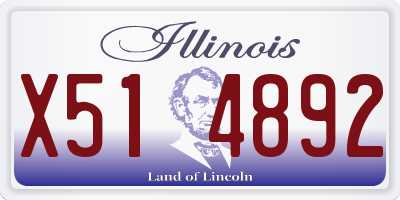 IL license plate X514892