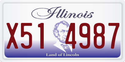 IL license plate X514987