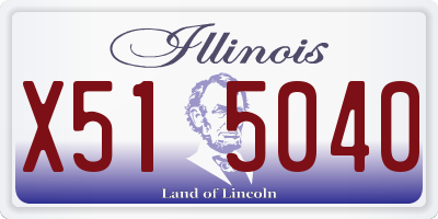 IL license plate X515040