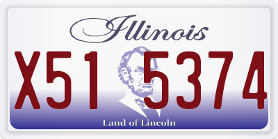 IL license plate X515374