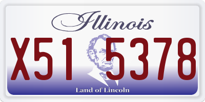 IL license plate X515378