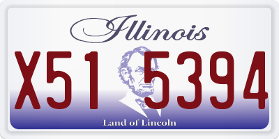 IL license plate X515394