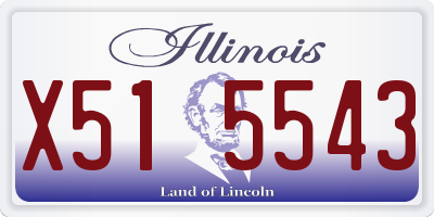 IL license plate X515543
