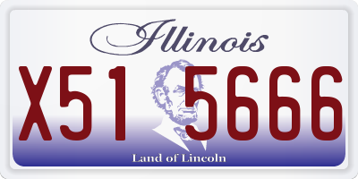 IL license plate X515666