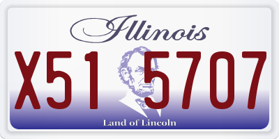 IL license plate X515707