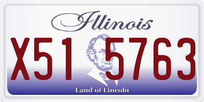 IL license plate X515763