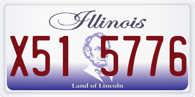 IL license plate X515776