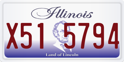 IL license plate X515794