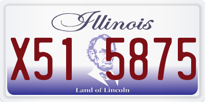 IL license plate X515875