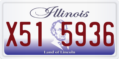 IL license plate X515936