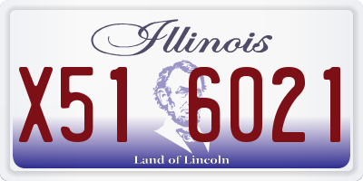 IL license plate X516021