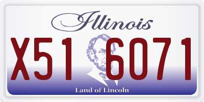 IL license plate X516071
