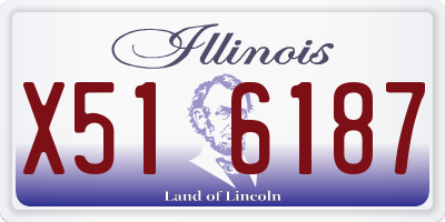 IL license plate X516187