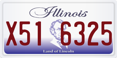 IL license plate X516325
