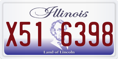 IL license plate X516398