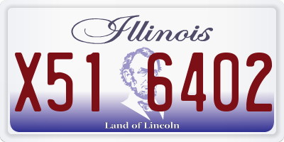 IL license plate X516402