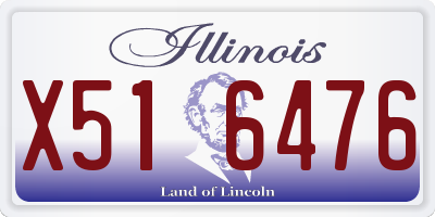 IL license plate X516476