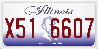 IL license plate X516607