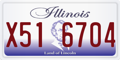 IL license plate X516704