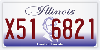 IL license plate X516821