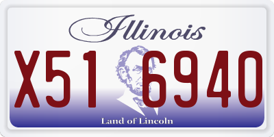 IL license plate X516940