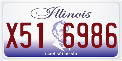 IL license plate X516986