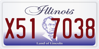 IL license plate X517038