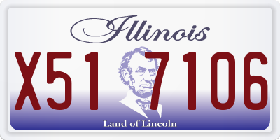 IL license plate X517106