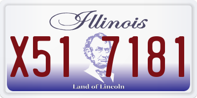IL license plate X517181