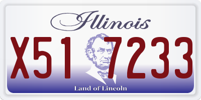 IL license plate X517233