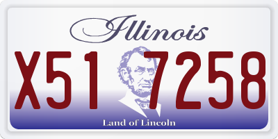 IL license plate X517258