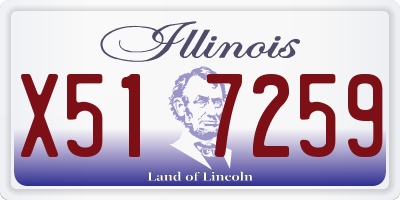 IL license plate X517259